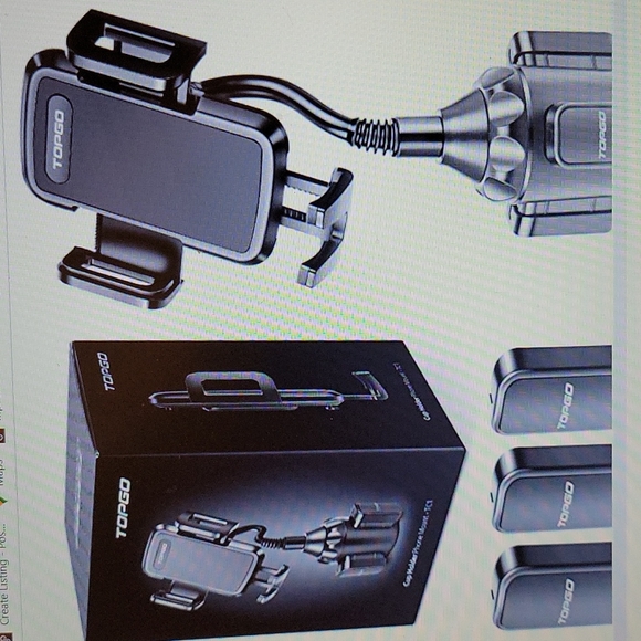TOPGO CUP HOLDER SMARTPHONE CELLPHONE CRADLE Adjustable Gooseneck New - Picture 1 of 6